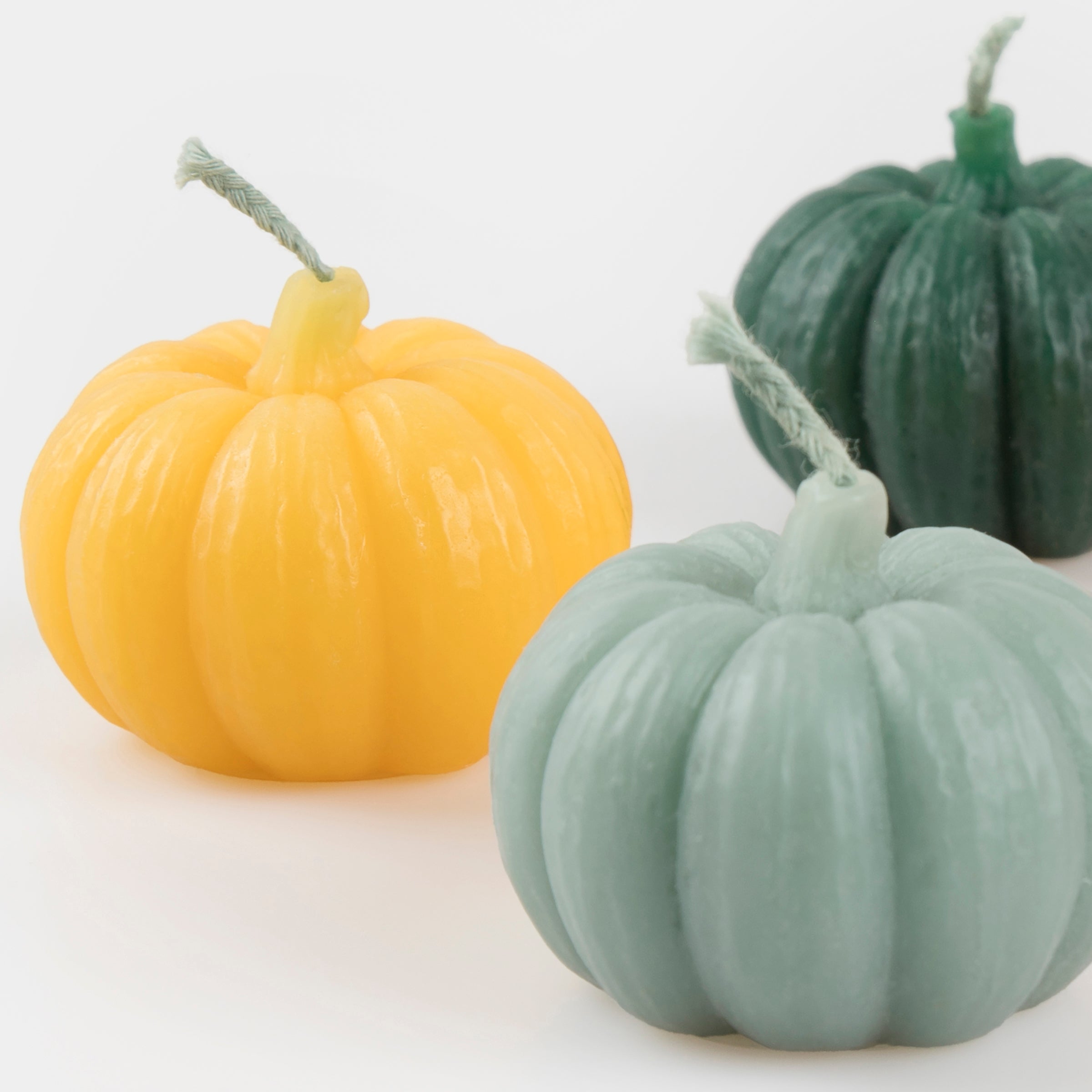 Mini Rainbow Pumpkin Candles, Set of 6